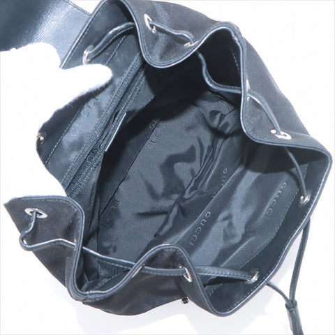 GUCCI Jackie Nylon x Leather Backpack Â· Daypack black WS15225