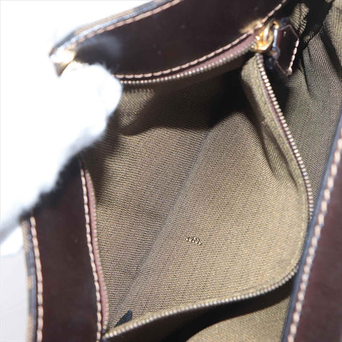 フェンディ FENDI ズッカ キャンバス×レザー ショルダーバッグ ブラウン WS15228