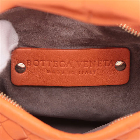 BOTTEGAVENETA INTRECCIATO Mini Hobo Leather Handbag Orange WS15230