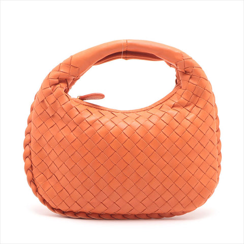 BOTTEGAVENETA INTRECCIATO Mini Hobo Leather Handbag Orange WS15230