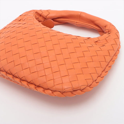 BOTTEGAVENETA INTRECCIATO Mini Hobo Leather Handbag Orange WS15230