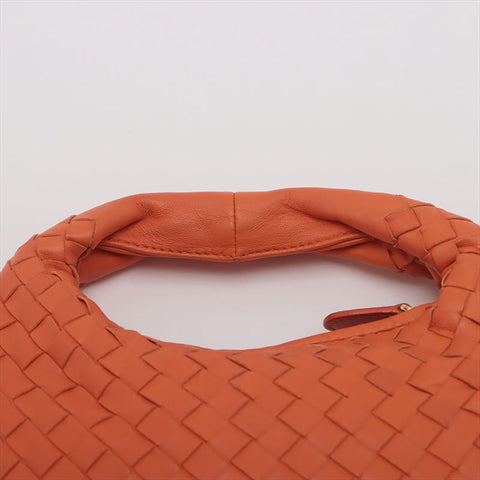BOTTEGAVENETA INTRECCIATO Mini Hobo Leather Handbag Orange WS15230