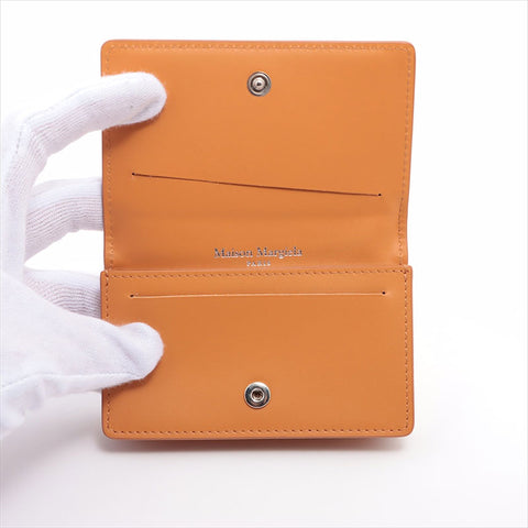 Maison Margiela 4-stitch leather Card Case Camel WS15232