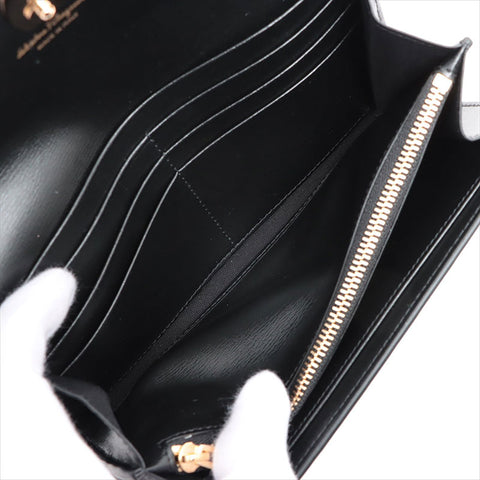 Salvatore Ferragamo Vala Ribbon Leather Purse black WS15237