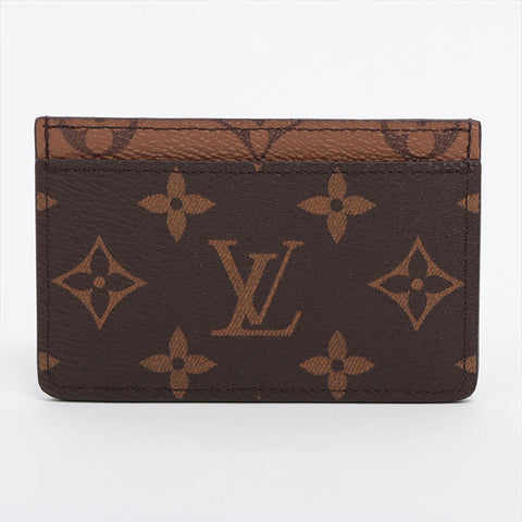 ルイ・ヴィトン LOUIS VUITTON モノグラムリバース ポルトカルトサーンプル M69161  RFID反応有 カードケース キャメル×ブラック WS15244