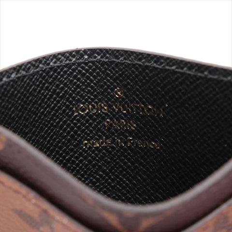 ルイ・ヴィトン LOUIS VUITTON モノグラムリバース ポルトカルトサーンプル M69161  RFID反応有 カードケース キャメル×ブラック WS15244