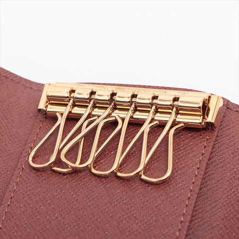LOUIS VUITTON Monogram Multicles6 M62630 RFID responsive Key holder  Brown WS15246