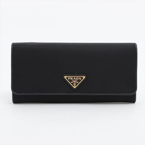 PRADA 1MH132 Nylon Wallet Purse black WS15248