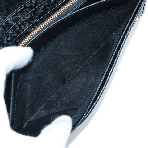 PRADA 1MH132 Nylon Wallet Purse black WS15248
