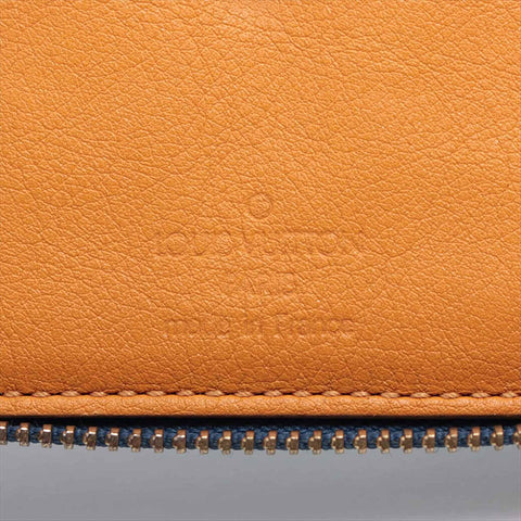 LOUIS VUITTON Denim Mini Zippy M95342 Compact Wallet Bifold Wallet blue WS15249