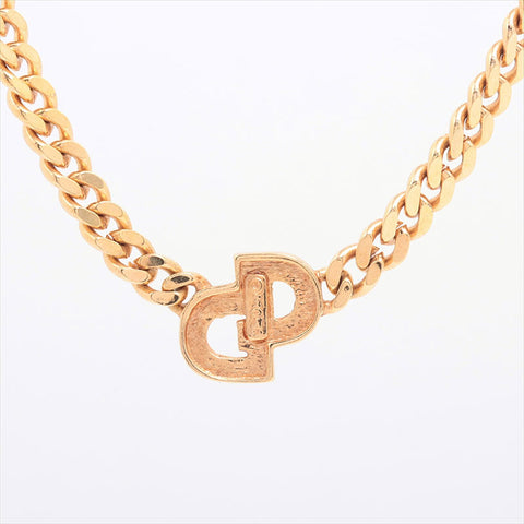 クリスチャンディオール Christian Dior CDロゴ ネックレス GP×ラインストーン ネックレス ゴールド WS15253