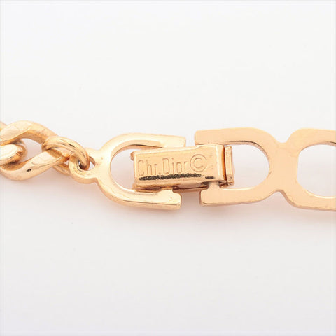 クリスチャンディオール Christian Dior CDロゴ ネックレス GP×ラインストーン ネックレス ゴールド WS15253