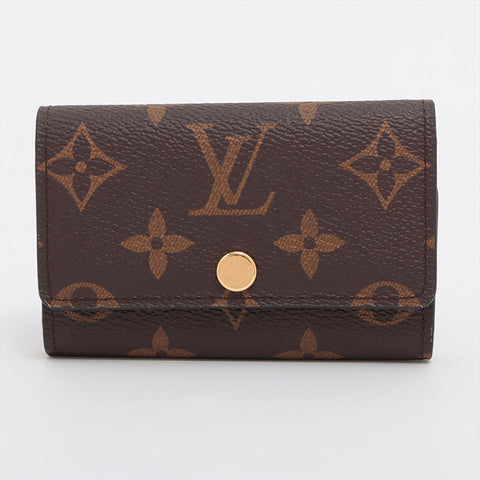 LOUIS VUITTON Monogram Multicles6 M62630 RFID responsive Key holder  Brown WS15258