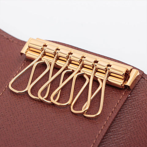 LOUIS VUITTON Monogram Multicles6 M62630 RFID responsive Key holder  Brown WS15258