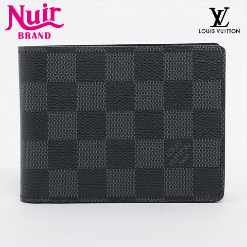 ルイ・ヴィトン LOUIS VUITTON ダミエグラフィット ポルトフォイユミュルティプル N62663 二つ折り財布 ブラック WS15260