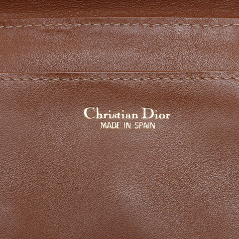 Christian Dior Honeycomb Pattern Vintage Bifold Wallet beige WS15261