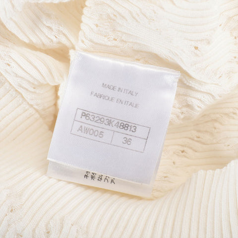CHANEL 2020 P63293K COCO Mark Cotton Size:36 Long sleeve shirt white WS15264