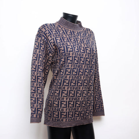 FENDI Zucca wool knit Brown WS15265