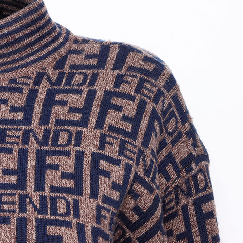 FENDI Zucca wool knit Brown WS15265