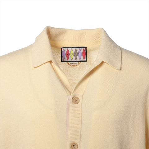 GUCCI Size L 22AW 706917 Lovelight Knit sweater yellow WS15266