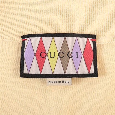 GUCCI Size L 22AW 706917 Lovelight Knit sweater yellow WS15266