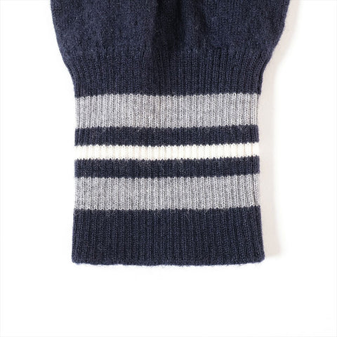 LOUIS VUITTON Size:S Logo patch wool cardigan Navy WS15267