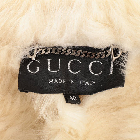 GUCCI Size: 40 Lamb leather, mouton, fur Parker beige WS15270