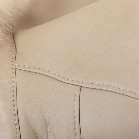 GUCCI Size: 40 Lamb leather, mouton, fur Parker beige WS15270
