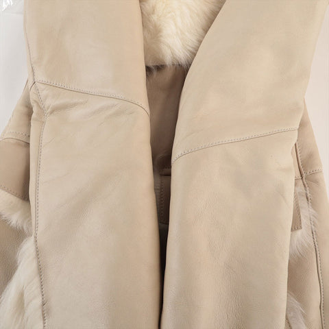 GUCCI Size: 40 Lamb leather, mouton, fur Parker beige WS15270