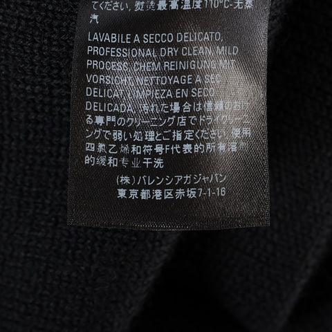 BALENCIAGA 21Stainless Steel Languages Wool Size:S knit black WS15272