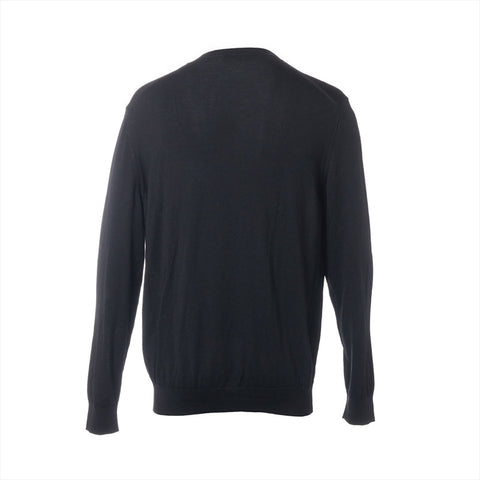 PRADA 2023 Wool Logo Size:56 knit black WS15273