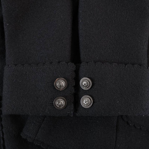 CHANEL Size:34 P49405 2014s Star Button Wool Jacket black WS15276