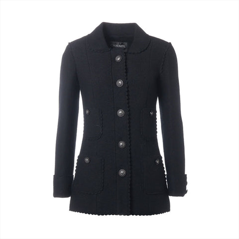 CHANEL Size:34 P49405 2014s Star Button Wool Jacket black WS15276