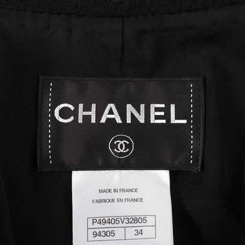 CHANEL Size:34 P49405 2014s Star Button Wool Jacket black WS15276