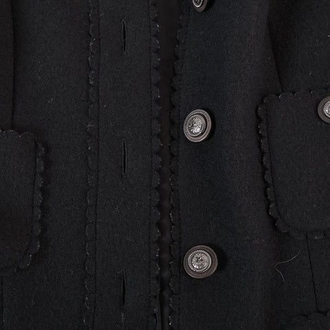 CHANEL Size:34 P49405 2014s Star Button Wool Jacket black WS15276
