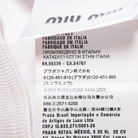 Miu Miu Size:S Blouson Arm Logo 2020 Stainless Steel Jacket Light gray WS15277