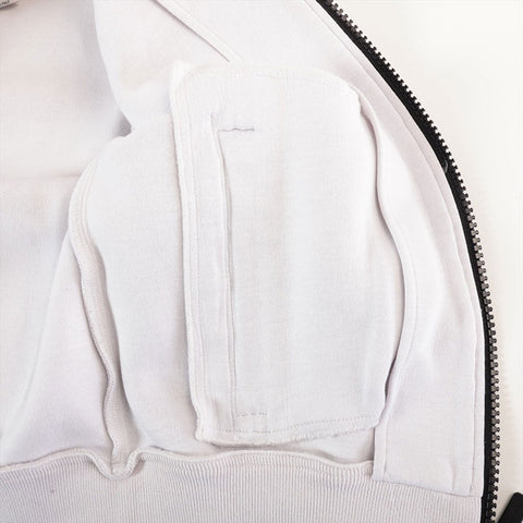 Miu Miu Size:S Blouson Arm Logo 2020 Stainless Steel Jacket Light gray WS15277
