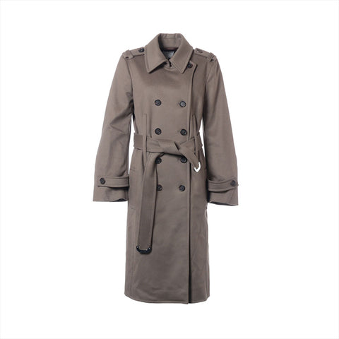 CELINE Size:38 Wool Long Phoebe Period coat khaki WS15279