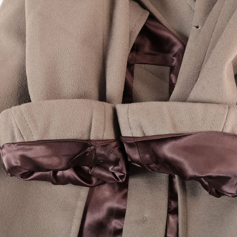 CELINE Size:38 Wool Long Phoebe Period coat khaki WS15279