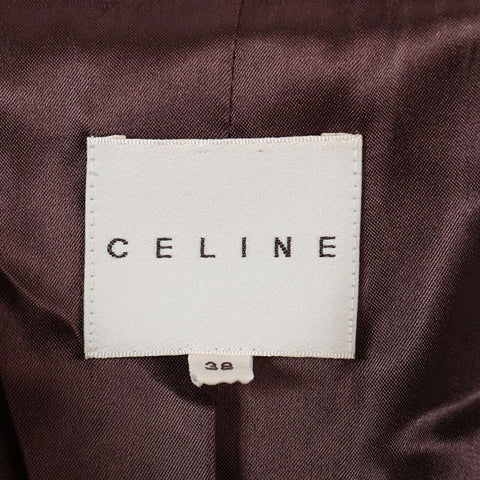 CELINE Size:38 Wool Long Phoebe Period coat khaki WS15279