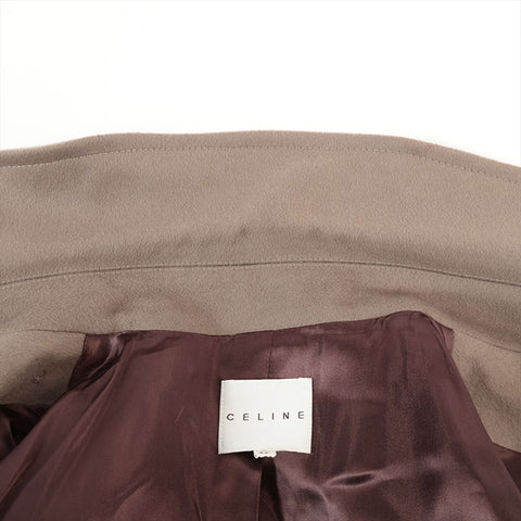 CELINE Size:38 Wool Long Phoebe Period coat khaki WS15279