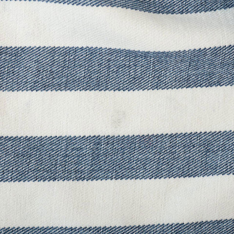PRADA Size:42 Border Cotton Zip-up Triangle Logo Cropped Jacket Blue x white WS15281