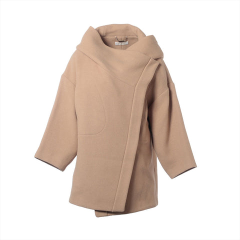 Chloe Size:38 Wool Poncho Kimel Jacket Camel WS15283