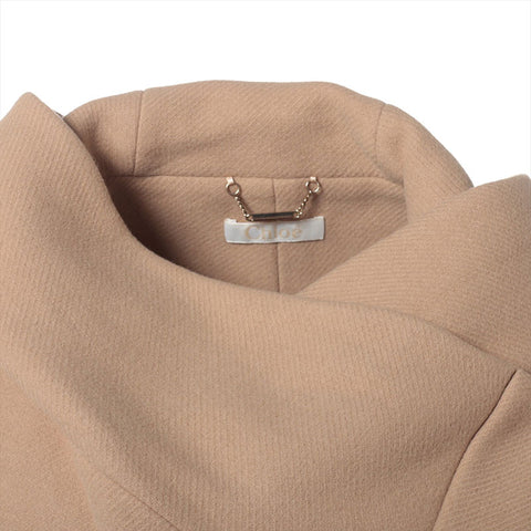 Chloe Size:38 Wool Poncho Kimel Jacket Camel WS15283