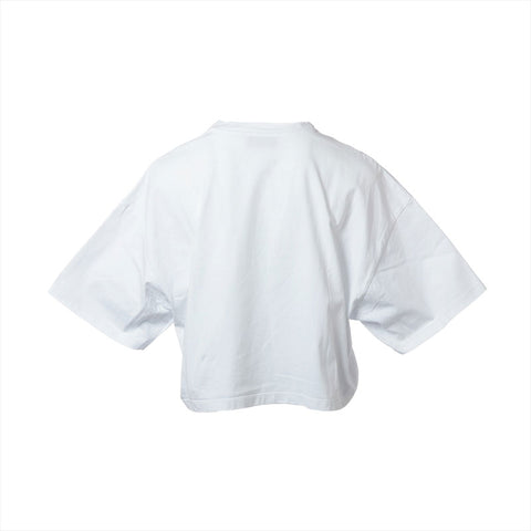 ミュウ ミュウ Miu Miu Size:S コットン ロゴ 半袖Ｔシャツ ホワイト WS15286