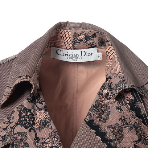Christian Dior Size: 38 Galliano period lace floral pattern trench coat coat Beige x black WS15289
