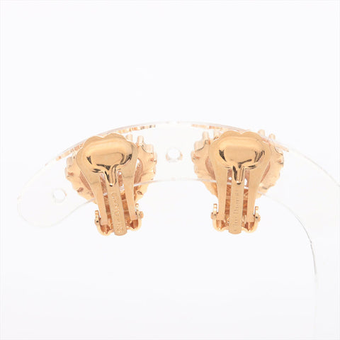 Christian Dior Heart logo rhinestone Earring gold WS15292