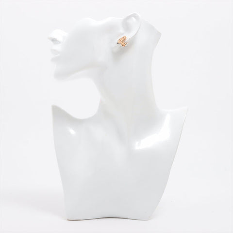 Christian Dior Heart logo rhinestone Earring gold WS15292