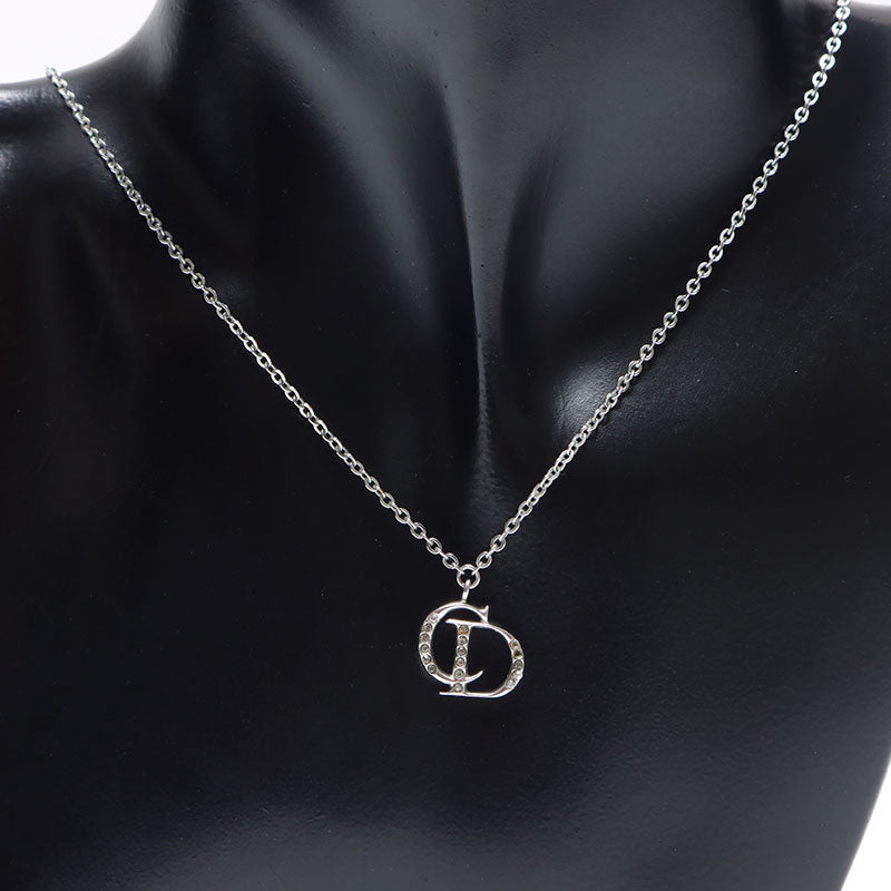 美品 クリスチャンディオール Christian Dior CDロゴ ネックレス
