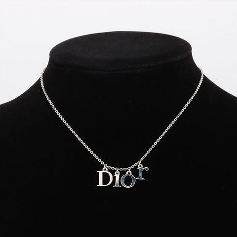 Christian Dior logo Necklace Silver WS15294
